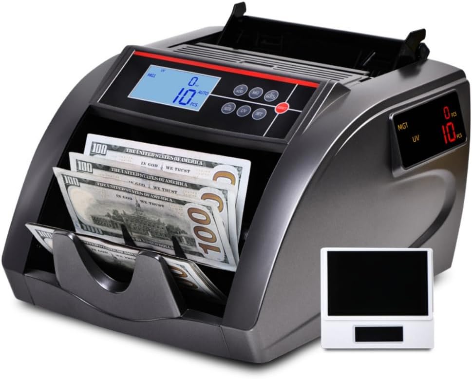 YNYN紙幣計数機 紙幣カウンターマネーカウンター 偽札検知機能 お札数える機械 通貨機能 お金数える機械 お札カウンター 簡単操作