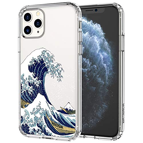 MOSNOVO Tokyo Wave Pattern Designed for iPhone 11 Pro Case - Clear