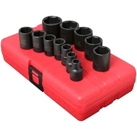 Sunex 3649 3/8 Dr. 13 Pc. SAE & Metric Hex Impact Socket Set