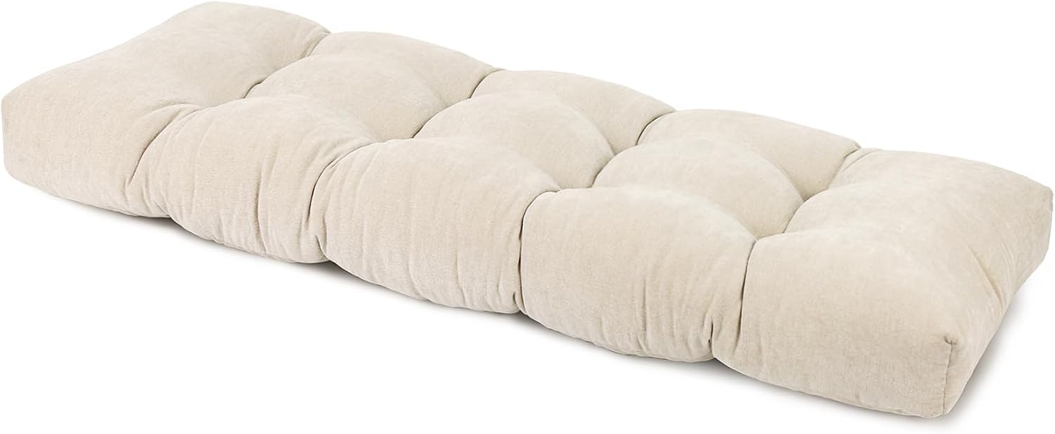 ROFIELTY Bench Cushion Tufted 2 Ties Bench Cushions for