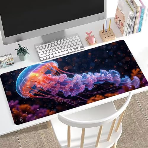 Tapis souris gaming méduse imperméable avec bords cousus - 2