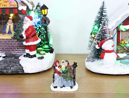 Toyland® Mini Resin Christmas Collectible Ornament - Village Scene Accessories - Xmas Figures (Couple & Baby 2 Inch) - Image 2
