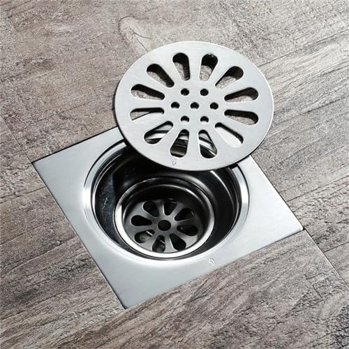 Drain de sol carré anti-odeur 100x100mm, solution d'évacuation cachée pour douche moderne
