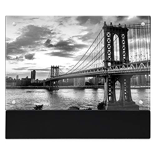 Isaac Jacobs 5” X 7” Black Wood Block Acrylic Picture Frame, Magnetic Photo Frame, Made For Tabletop Display (5” X 7” Black) #TOP3
