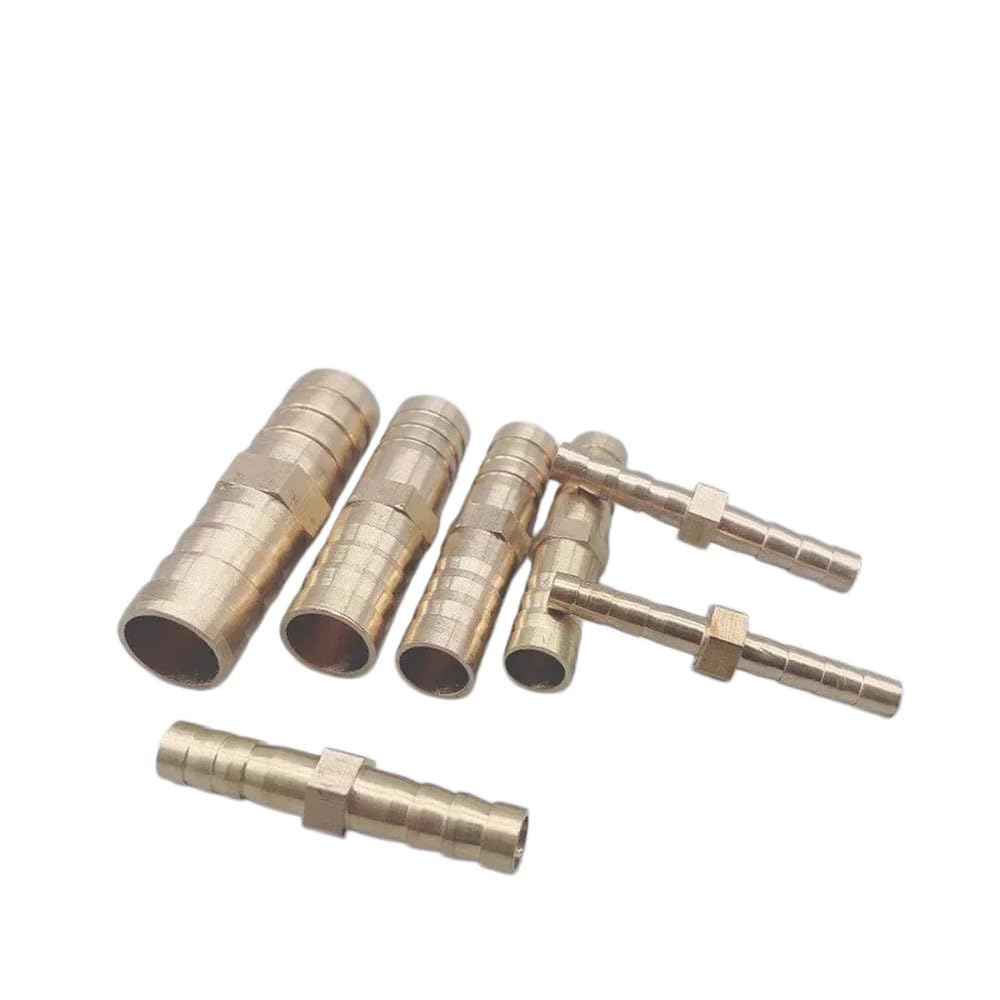 Raccord droit en laiton pour tuyau d'arrosage, embouts cannelés égaux, diamètres 4 mm, 6 mm, 8 mm, 10 mm, 12 mm, 14 mm et 19 mm, adaptateur/coupleur c