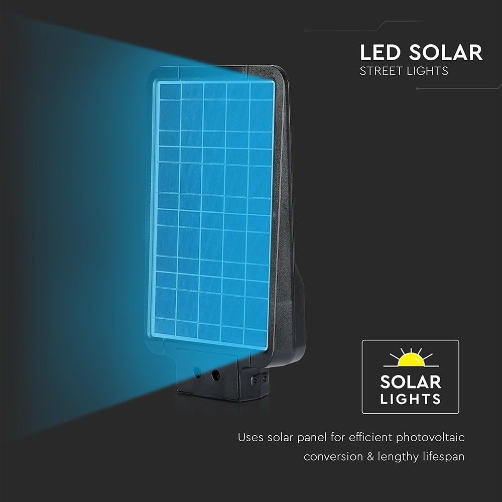 V-TAC VT-ST15 Nw Solar-Außenwandleuchte 15W Neutral- Bianco Nero