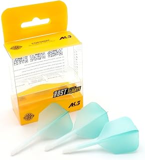 Cuesoul Integrated Dart Shaft and Flights Dark Green-Big Wing Shape Graduated Color,Size S