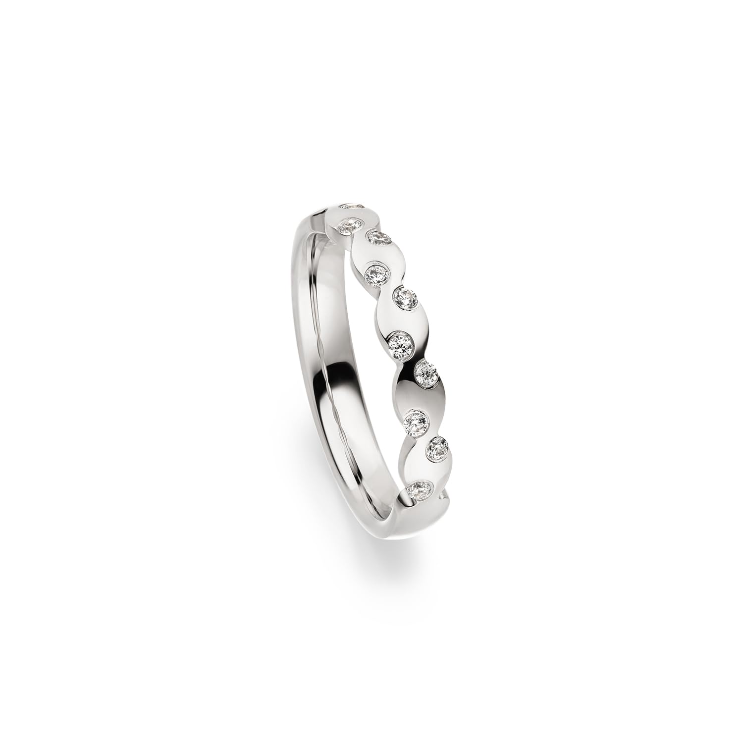 Kolibri Rings Damenring Silber 925 10 Zirkonia Steine Verlobungsring - Inkl. Gravur und Etui