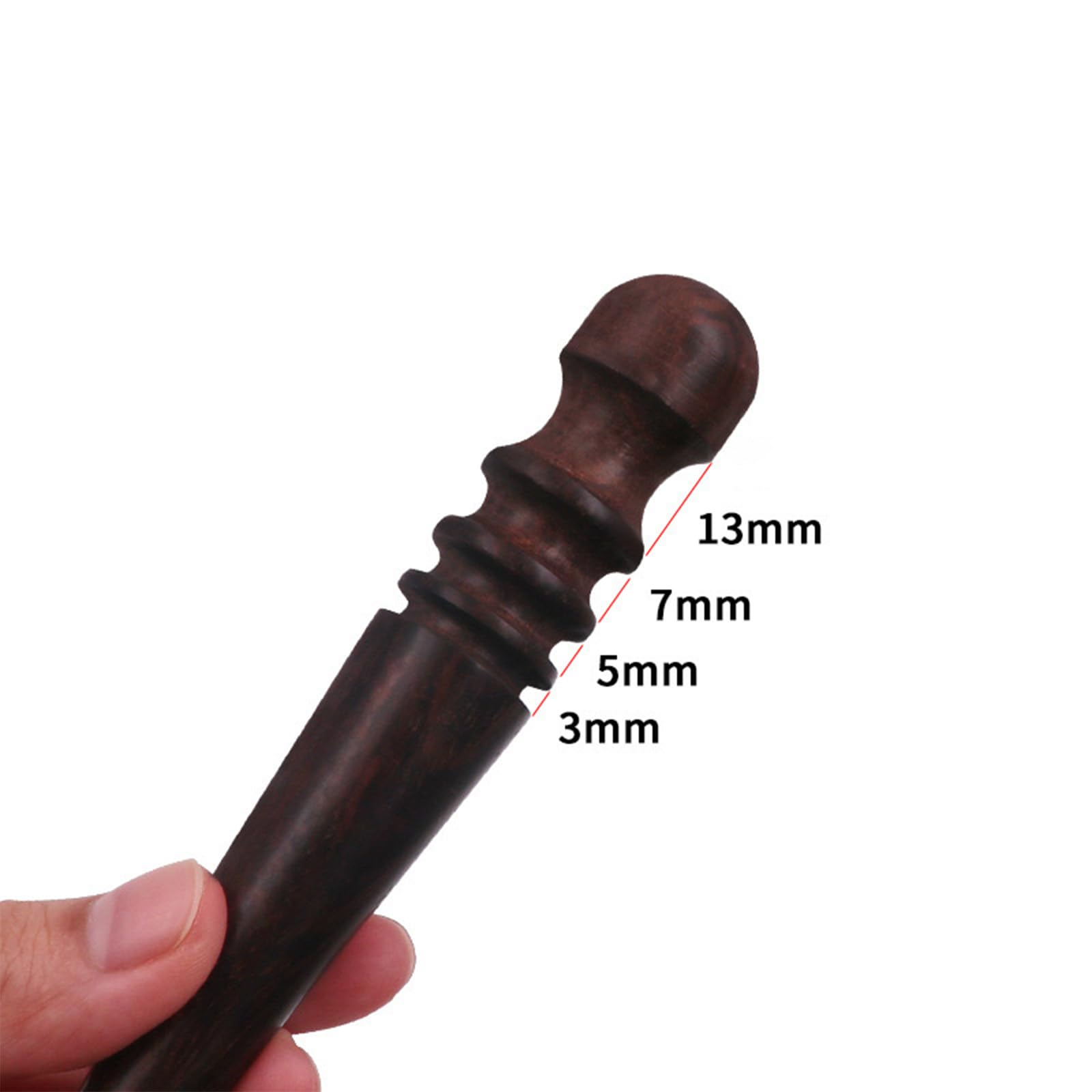 Professional Round Head Leather Edge Burnish Kit Ebony Wood Leather Edge Burnisher Tool for Burnishing Leather Hand Making Projects