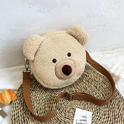 KESYOO Bolsa de Ombro de Urso de Pelúcia 3D Bolsa de Viagem Crossbody Bolsa de Moedas para Celular p