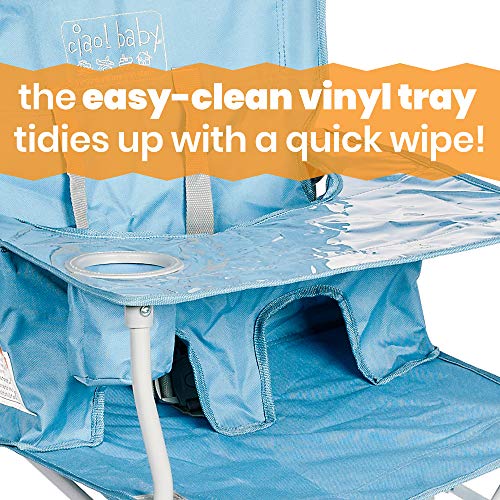 Image of ciao! baby Portable High Chair, for Travel and Camping, Slate Blue