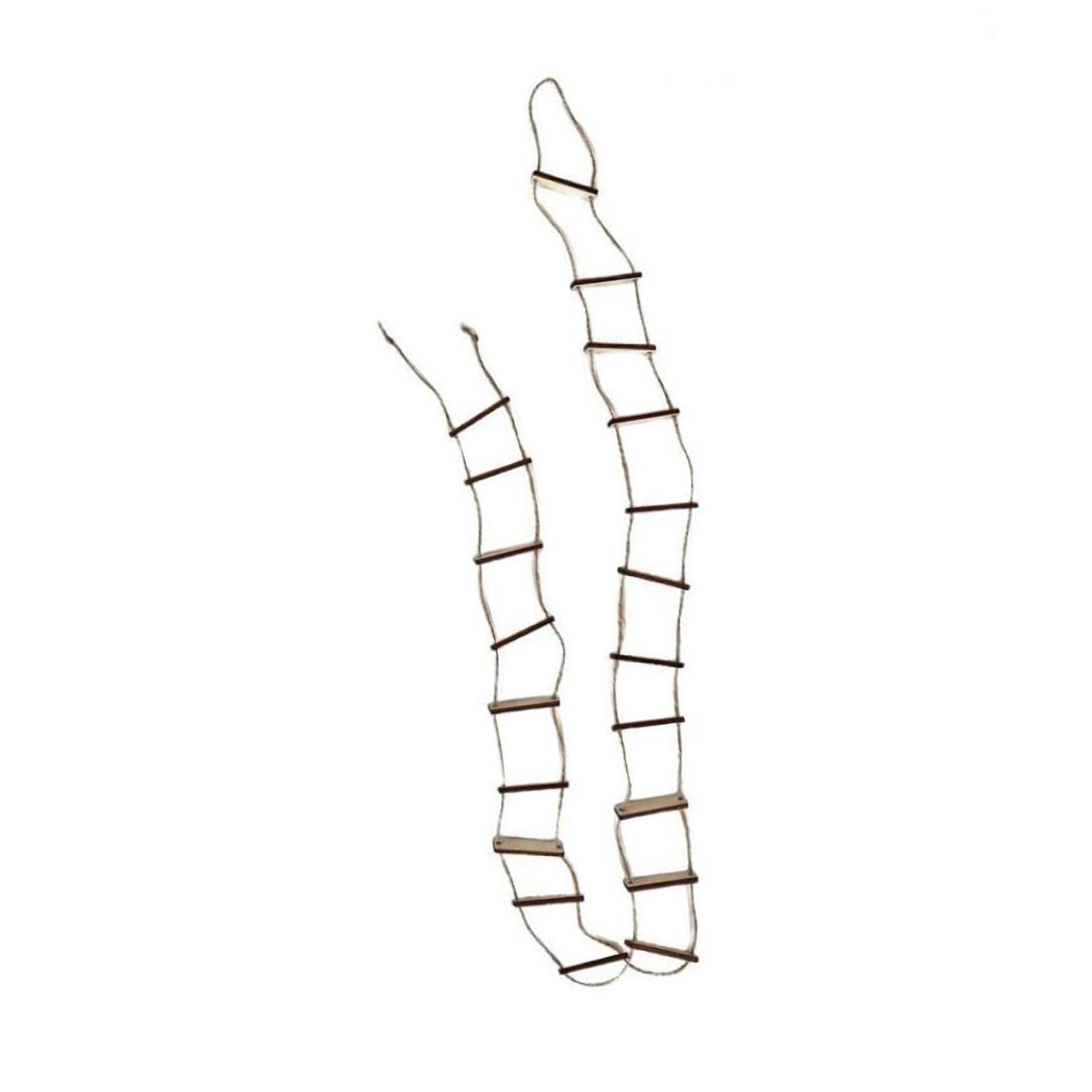 Minis Wooden Rope Ladder Miniature Ladder Decors Hanging Rope Ladders Ornament for Dollhouses Microlandscape Decorations Miniature Decors