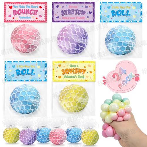 24 Pack Colorful Stress Balls for Kids＆Adults, Mini Stress Ball