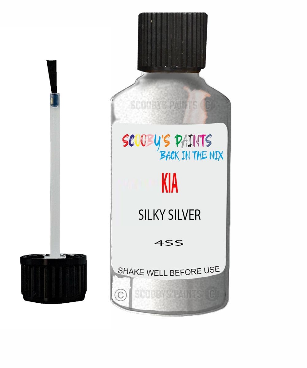 Scoobys Paints Back In The Mix Silky Silver Touch Up Paint For Kia 4Ss Metallic