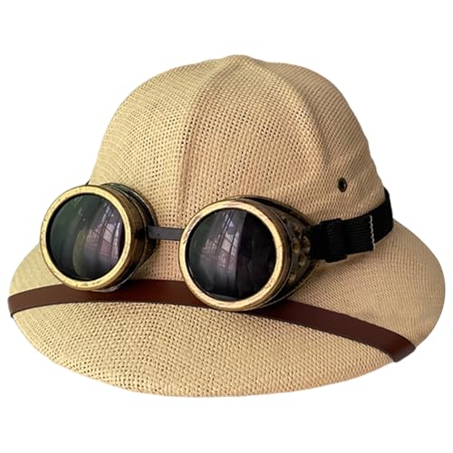 Chapeau de paille homme pour jardinage et randonnée camping style explorateur