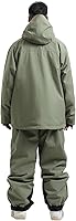 Vista 2 de GSOU SNOW Mens Ski Jacket and Pants Set Baggy Snowboard Suit Ski Snowsuit Snow Bibs Waterproof Hooded