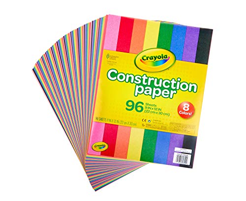 Crayola Construction Paper 9 X 12 Pad 8 Classic Colors 96 Sheets 