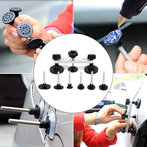 Image of LadyRosian Paintless Dent Repair Kits Dent Puller Bridge Dent Removal Tools for Auto Car Body Motorcycle Refrigerator Washing Machine Minor Dent Repair