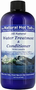 The Natural Hot Tub Company Water Treatment & Conditioner 16oz Natural Enzyme Spa Clarifier Softens Skin, Stabilizes pH & Keeps Water Clear for 3 Months Eco Friendly Solution