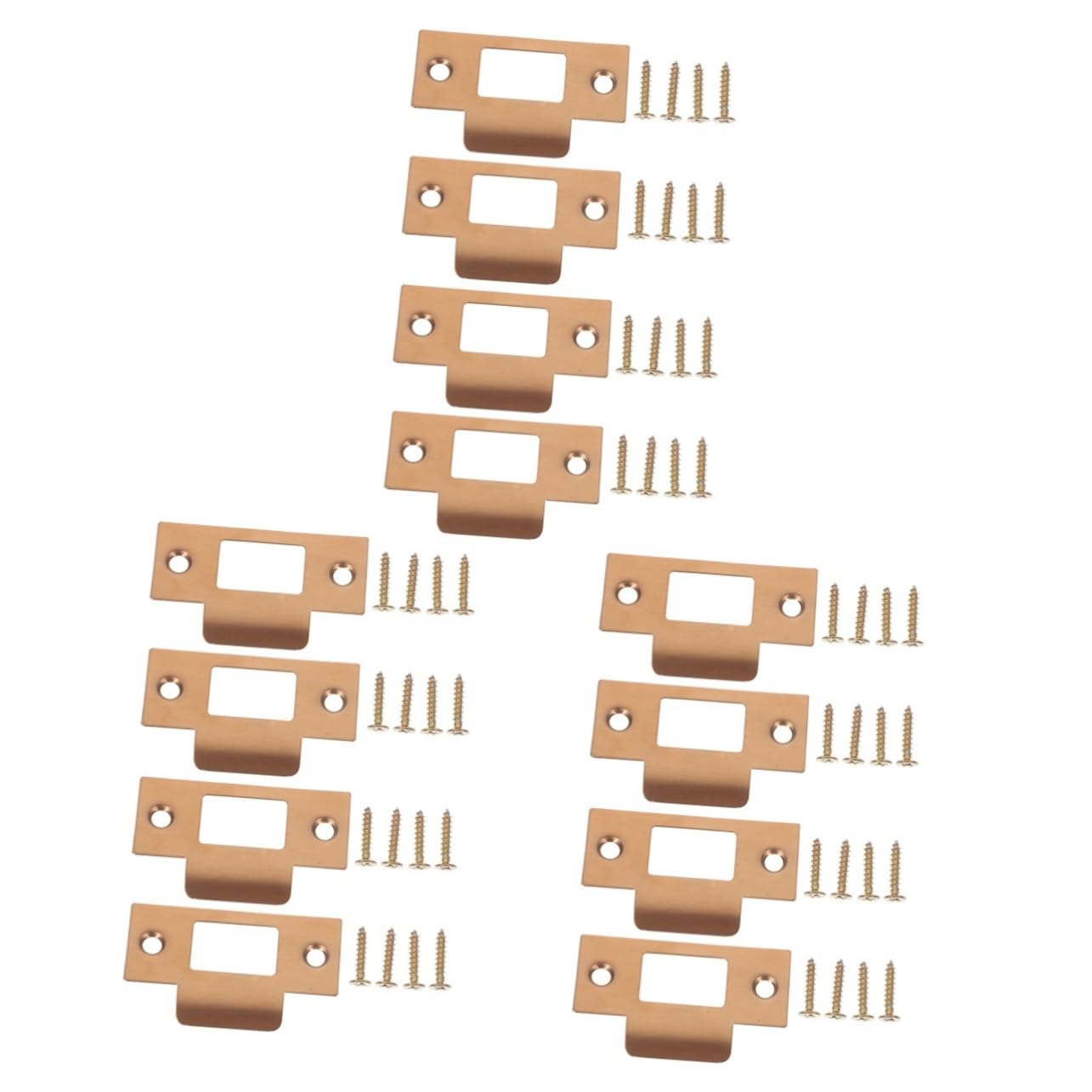 DOITOOL 12 Ensembles Accessoires de serrure de porte monter planche changer prise multiple crochets door lock verrou portail couvertures de porte plaque de renfort de porte gâche Plastique