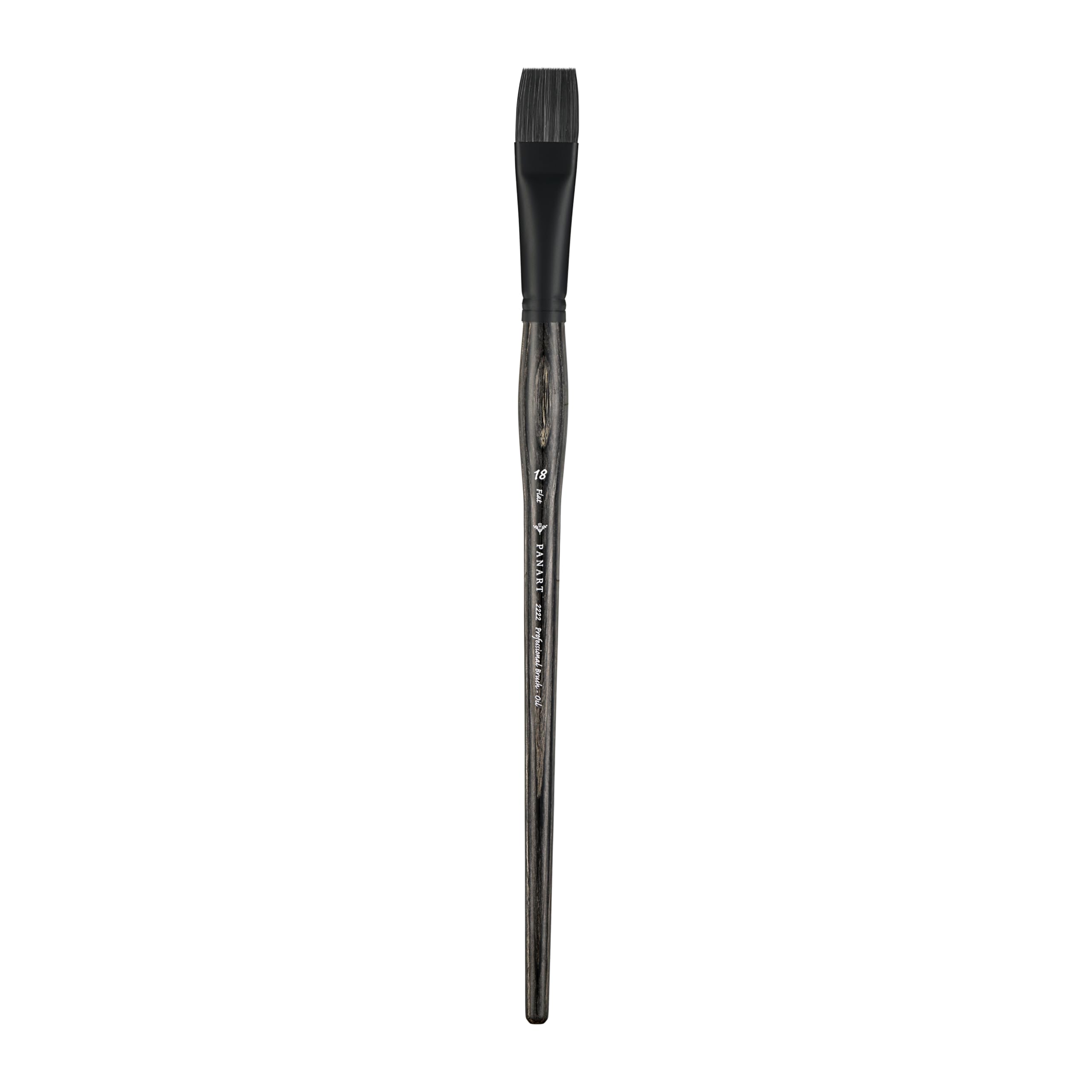 Pan Art Synthetic Flat Brush No. 18 for Oil Painting 1 Piece, Brown, Nr. 18