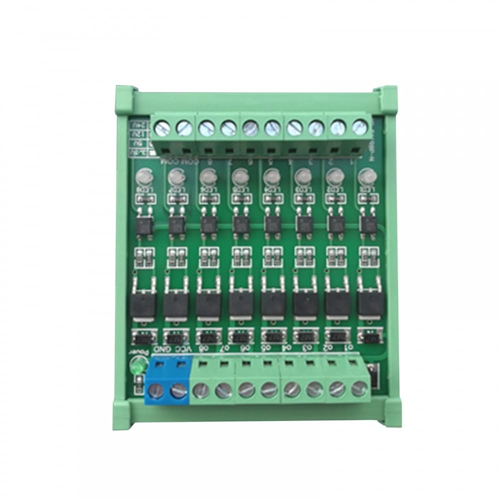 Verstärkerplatine, 8-Kanal MOS-FET Modul, SPS Verstärkerplatine Treibermodul Optokoppler-Isolation DC-Verstärkung