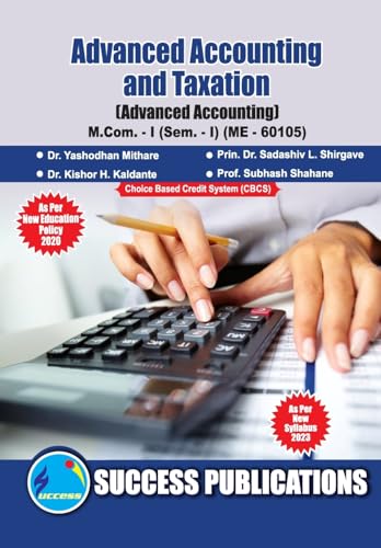 Advanced Accounting, First Year, M.Com, Sem-I-English