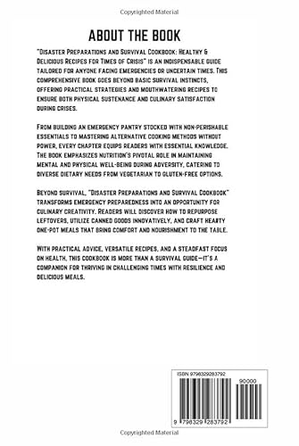 Disaster Preparations and Survival Cookbook: Healthy & Delicious Recipes for Times of Crisis (Disast