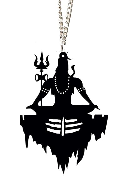 Car Hanging Accessories - Shiv Aradhna - Printed Interior Decoration - Acrylic Car Dashboard Showpiece Hanging - Car Interior Deco Rear Mirror Hanging