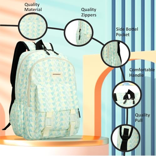 Image of Tinytot 20 Litre Lightweight Waterproof Backpack Bags for Women - 17 Inch College Bag for Girls, Medium School Bag for Girls 8+ Years, Office & Picnic Bag