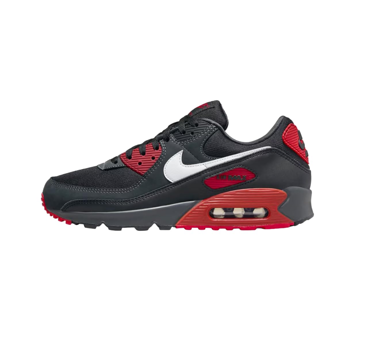 black white red air max 90