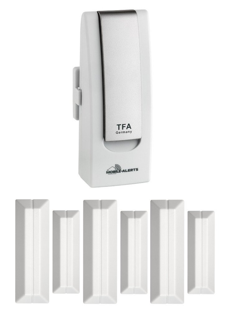 TFA Dostmann Jeu de Surveillance à Domicile 31.4000.02.TF.Basic Weatherhub Porte de la Maison Intelligente et Alarme de fenêtre