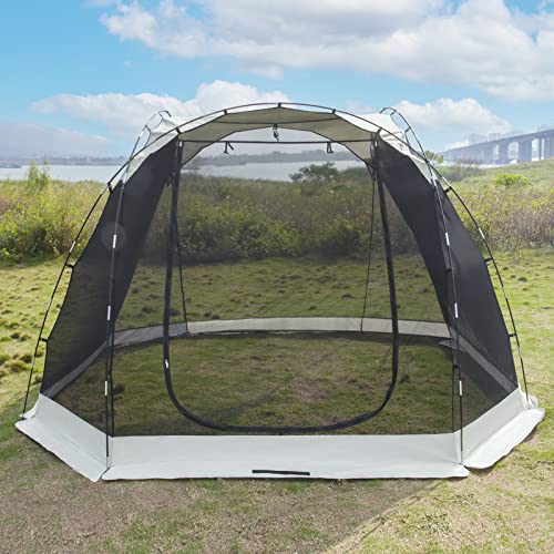 Runbow Screen House Room, 10 X 10 Ft Mesh Net Camping Canopy Tent Gazebos For 4-6 Persons Patios Outdoor Activities, Easy Setup & Not Waterproof #TOP2