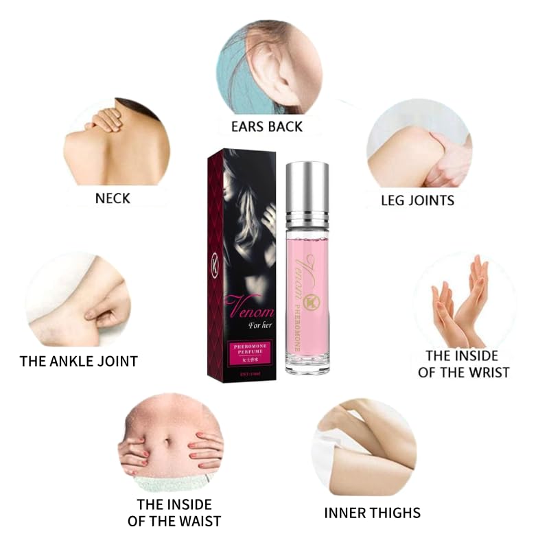 Miniatura 4 de TKAART Perfume de feromonas para mujer, perfume roll-on que aumenta la confianza y la atracción, aroma sutil de larga duración, para uso diario y