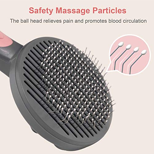 2. Bild von ZEWZE Haustier Bürsten, Hundebürste Katzenbürste,Entfernt 90% des Toten Fells und der Losen Haare, für Mittel und Langhaar Hunde Katzen-Rosa