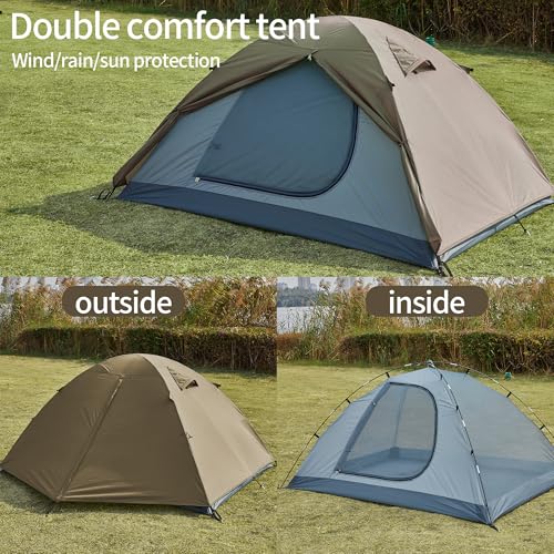 Carpa grande para camping 2-4 personas resistente y ligera miniatura 2