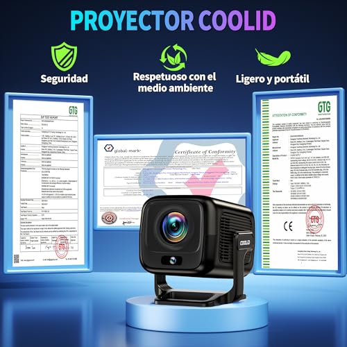 Miniatura 3 de Auto Focus App Integrada Mini Proyector 4k 1080p Nativo 2026 Upgraded Proyector Portátil Con Wifi 6 Y Bluetooth 5.4 Corrección Trapezoidal Automática Adecuado Para Tv Stick Usb Pc Laptop Hdmi,Negro