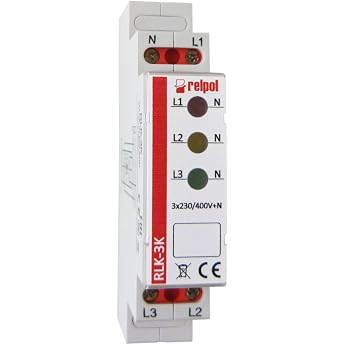 Relpol 8780 Light Indicator Light 3 Phase Indicator Light Phase Tester LED RLK-3K