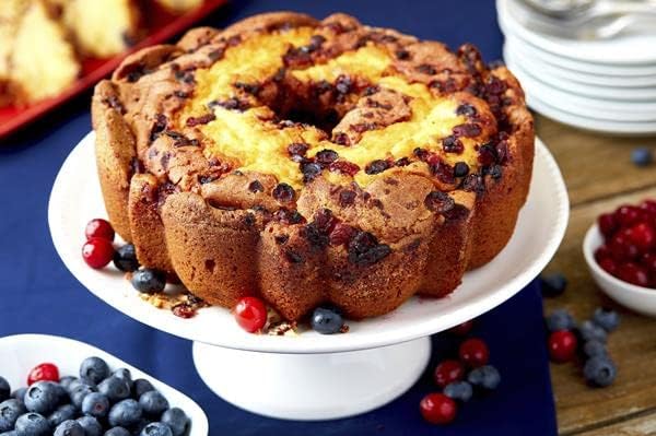 My Grandma's New England Very Berry Patriot Coffee Cake, Fresh Blueberries & Cape Cod Cranberries Cake of New England - Kosher Certified & Trans Fats Free - 1.75 Pounds