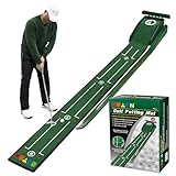Putting Green Indoor, Perfect Practice Golf Putting Mat, Wrinkle-Free Portable Golf Putting Mat with Auto Ball Return, Indoor & Outdoor Practice - Ideal for Home and Office, Great Gift for Golf Lovers