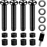 M8 Screws for Samsung TV M8 x 30 mm Pitch 1.25mm TV Mounting Bolts Screws with 15mm Spacers Work with Samsung 42“ 50" 55" 60" 65" 70" 75" 82" TV Black