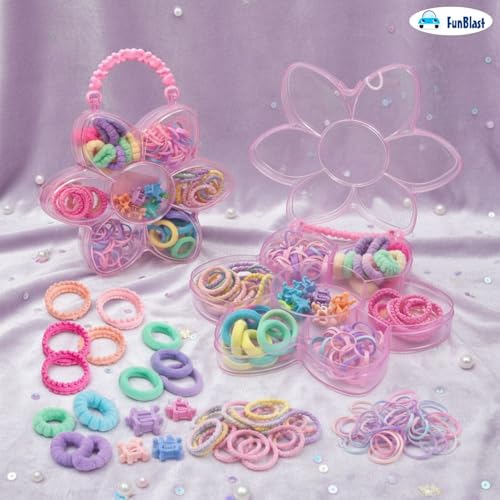 Image of FunBlast Hair Accessories Combo for Girls - Colorful Hair Bands, Hairpins, Ponytail Holders, Headbands for Girls, Toddlers, Multipurpose Kids Hair Accessories Set, Birthday Gift for Girl's (Multicolor)