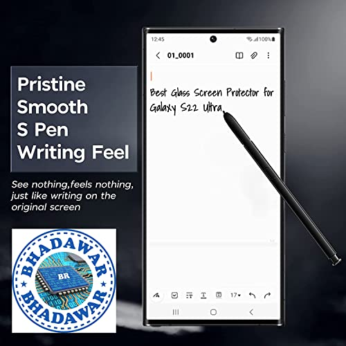 Image of Advanced HD Border less UV Tempered Glass Screen Protector Designed for Samsung Galaxy S22 Ultra Full Screen Coverage with Easy Installation Kit