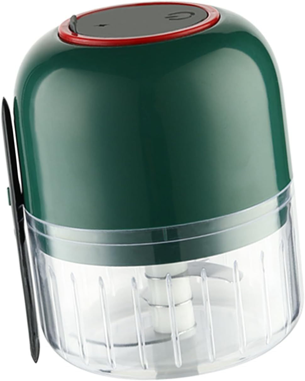 Cordless Electric Garlic Chopper Rechargeable Kitchen, Green