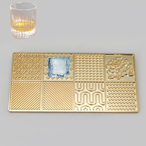 Molde para cubos de hielo de latón cuadrado grande miniatura 3