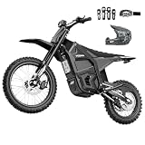Yozma IN10 Pro Electric Dirt Bike, 5500 Peak Mid- Drive Motor, 50 Mph Max Speed Ebike, 60V 27AH Bttery with 60 Miles Max Range, 17''/14'' Off-Road Tires, Hydraulic Brakes & Dual Shock Absorption