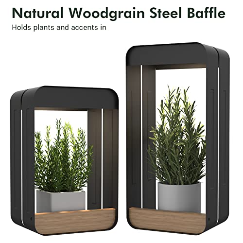 Grand Patio Outdoor Steel Led Solar Power Wall Sconce Shelf Planter, Waterproof All-Weather Decor Wall Lamp Light For Porch, Patio. Solar Energy, Steel, Black(L-Rectangle) #TOP6