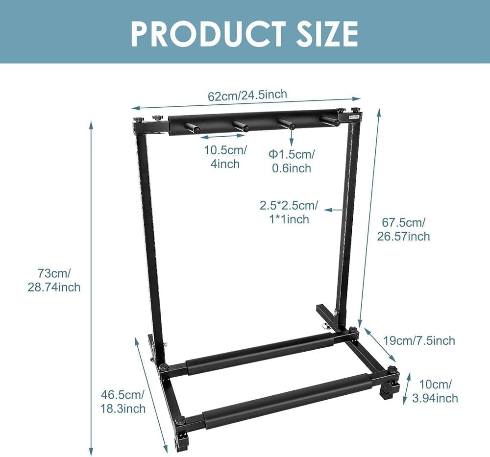 Guitar Stand 3 Way Holder Multi Guitar Stand 600/470/670mm Guitar Accessories Stand for Electric Bass Acoustic Guitars