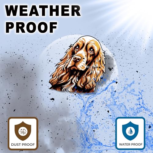 Image of Cocker Spaniel Dog Sticker Cute Cocker Spaniel Vinyl Decal Waterproof Dog Lover Sticker for Laptop Water Bottle Car Window Notebook Pet Lover Puppy Gift