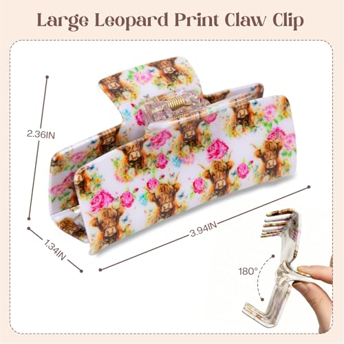 Pinza de cabello mediana con diseño de vaca de las Highlands miniatura 2